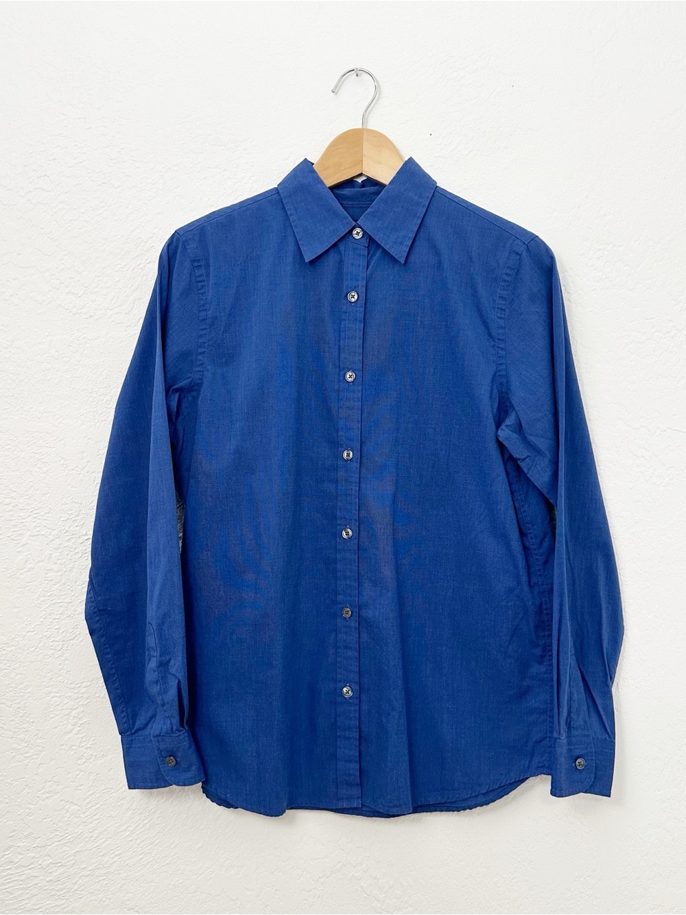 Vintage 90s Newton Trading Company 100% Cotton Button Front Shirt Blue
